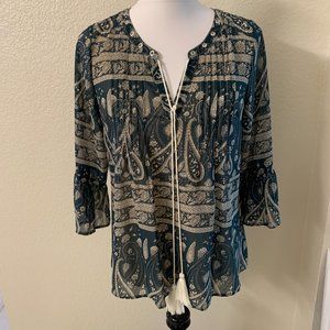 Skies are Blue Paisley Blouse